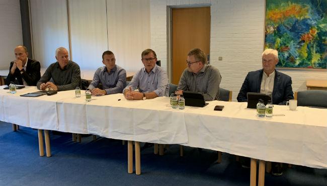 Pressemøde m byrådspolitikerne Jesper Lærke, Kristian Andersen, Jakob Agerbo, hans Østergaard, Søren Elbæk og Niels Rasmussen
